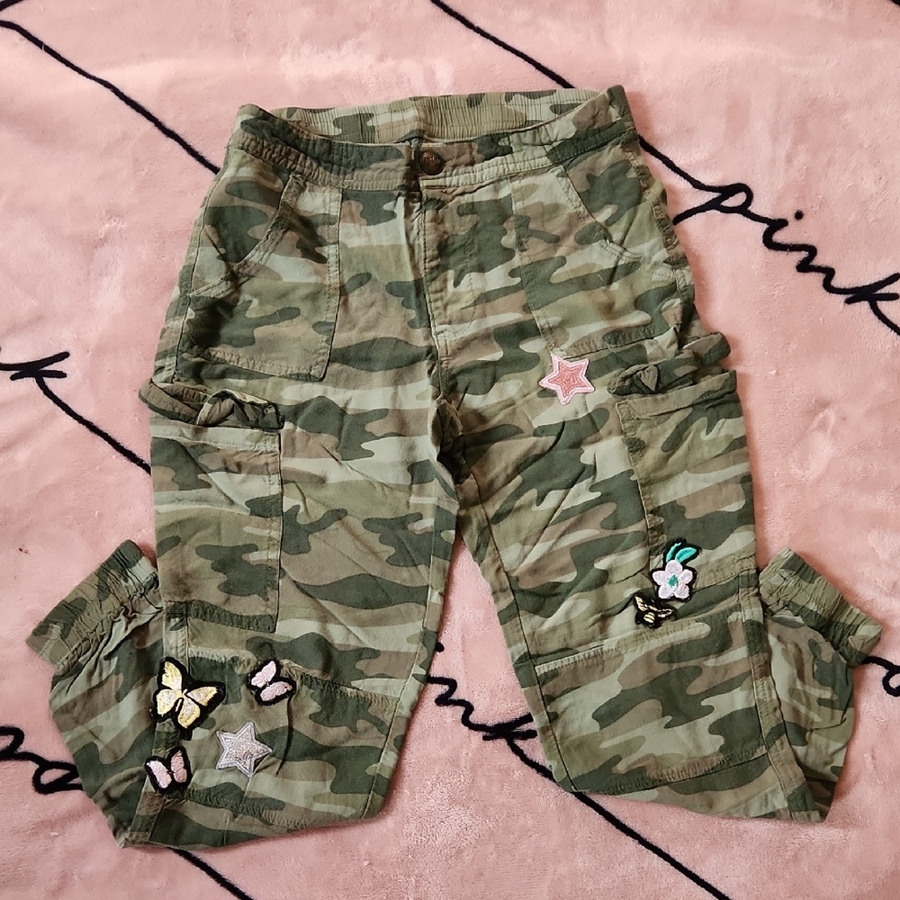 Kids Camouflage Cargo Pants with Patches